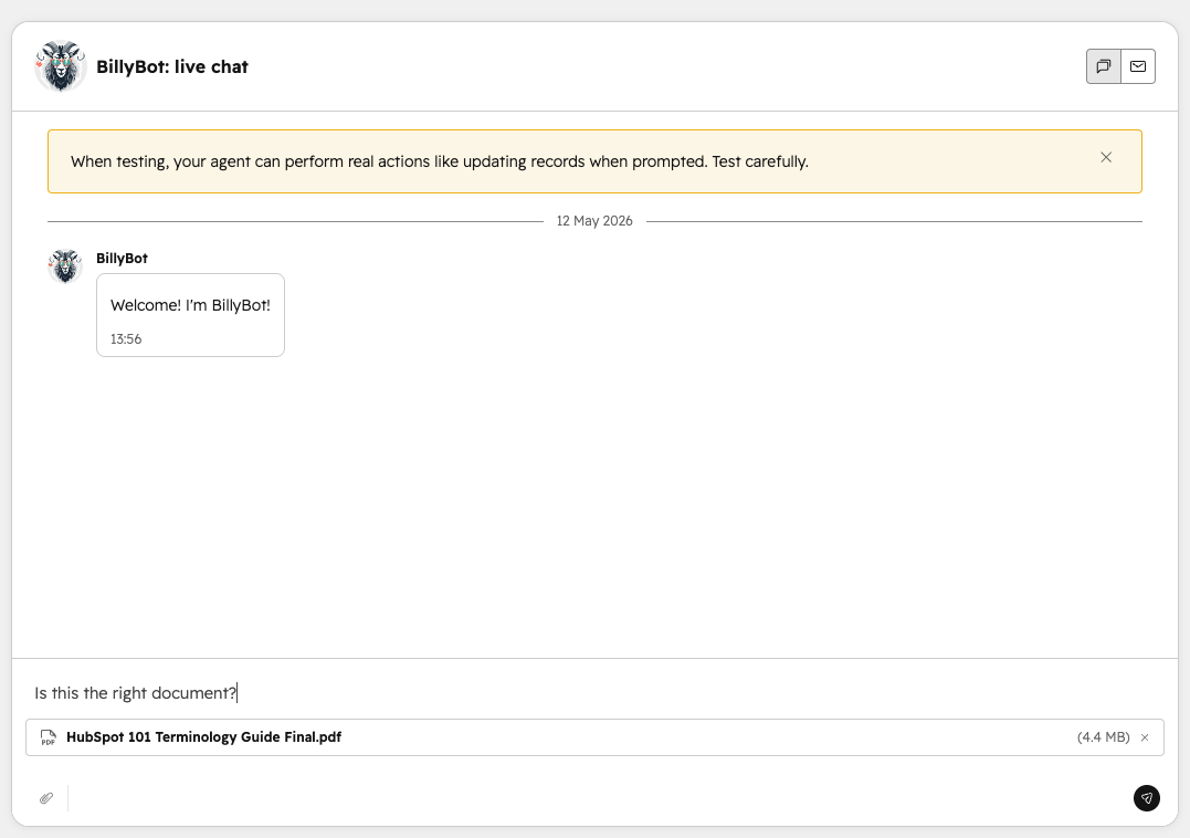 PDFs as attachments in Customer Agent&nbsp;
