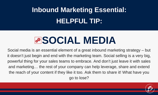 Social media is an essential element of a great inbound marketing strategy – but it doesn’t just begin and end with the marketing team. Social selling is a very big, powerful thing for your sales teams to embrace. And don’t just leave it with sales and marketing… the rest of your company can help leverage, share and extend the reach of your content if they like it too. Ask them to share it! What have you go to lose? Social media is an essential element of a great inbound marketing strategy – but it doesn’t just begin and end with the marketing team. Social selling is a very big, powerful thing for your sales teams to embrace. And don’t just leave it with sales and marketing… the rest of your company can help leverage, share and extend the reach of your content if they like it too. Ask them to share it! What have you go to lose?