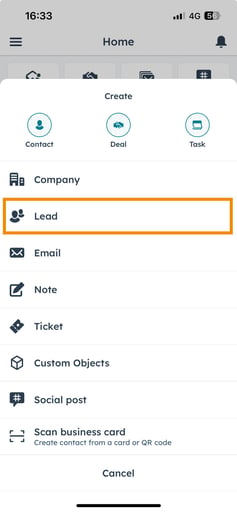 Create Sales Leads from Mobile 2