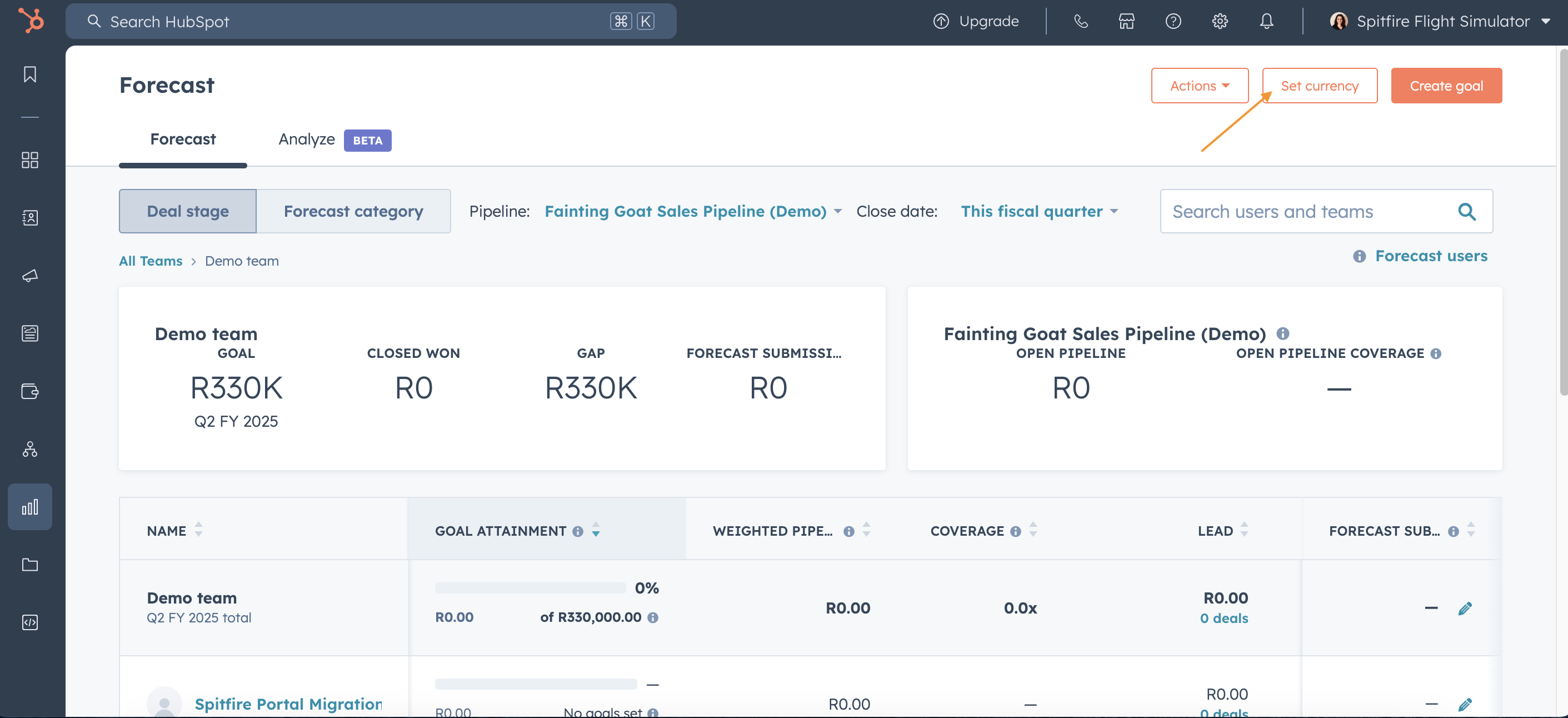 Currency forcasting in HUbSpot 1