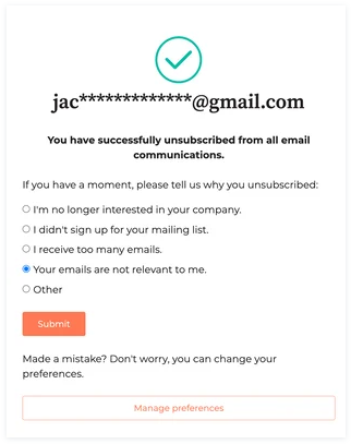 Hubspot unsubscribe from feedback surveys