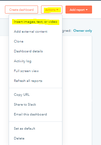 How to add image to dashboard