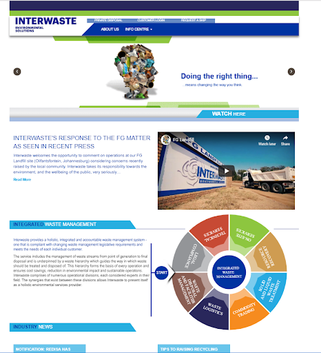 Interwaste Old Website 1