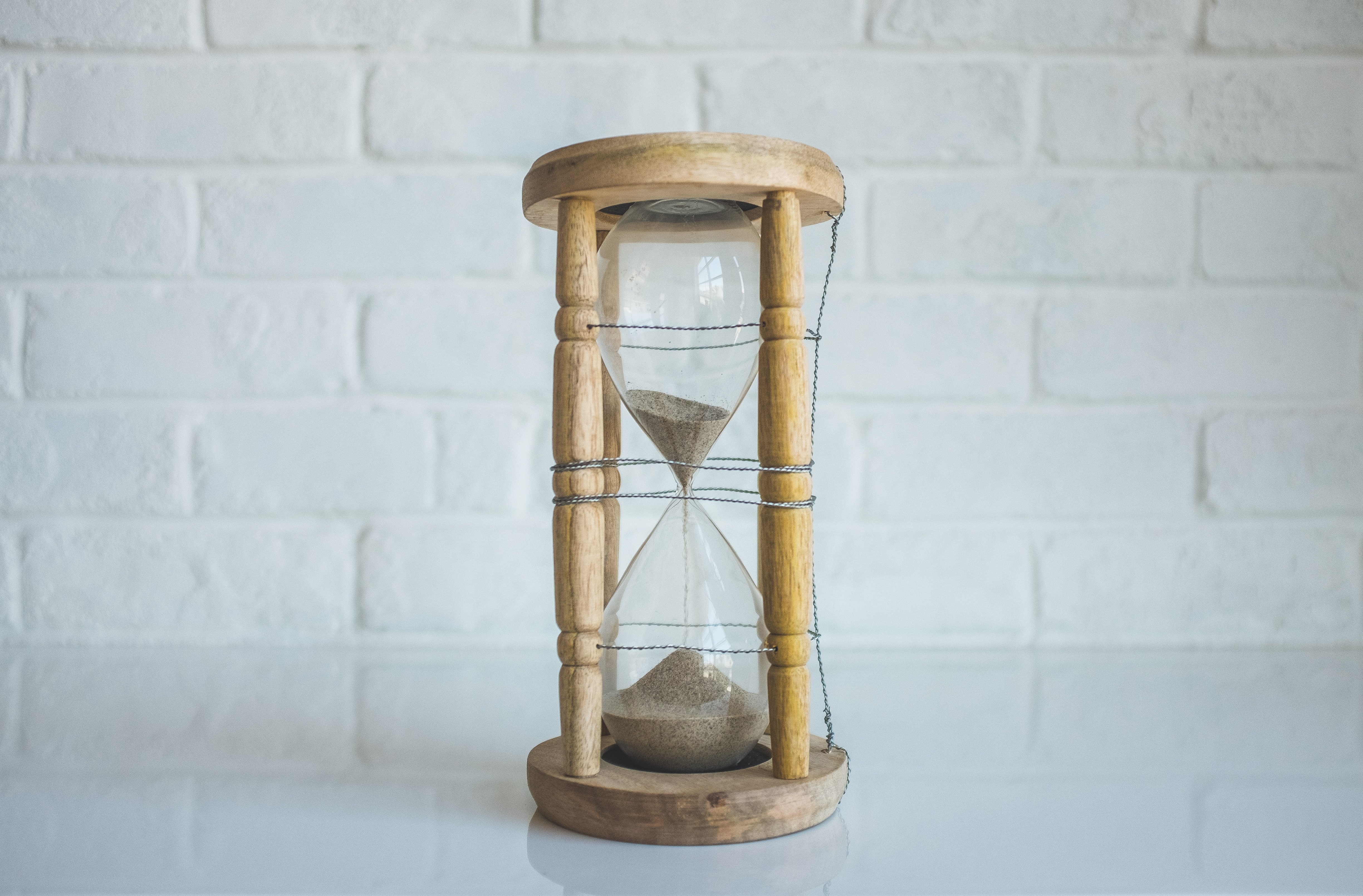 Timer against a white wall to show how the state of digital media is always changing