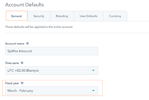 HubSpot Account details